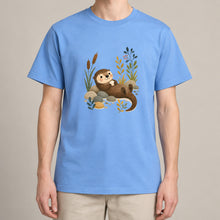 Otter by the Reeds Adult Unisex T-shirt - Once Upon a Woodland lead image
