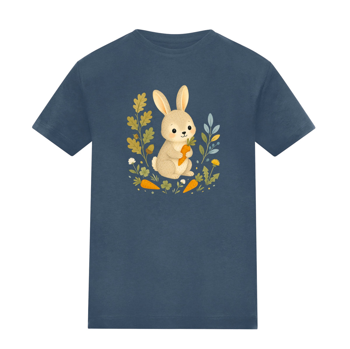 Rabbit's Carrot Patch Adult Unisex T-shirt - Once Upon a Woodland Airforce Blue colour variant image