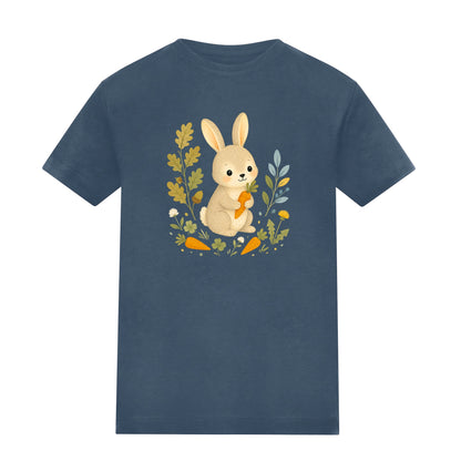 Rabbit's Carrot Patch Adult Unisex T-shirt - Once Upon a Woodland Airforce Blue colour variant image