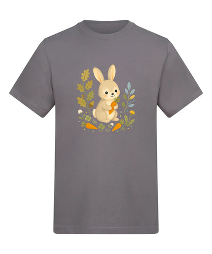 Rabbit's Carrot Patch Adult Unisex T-shirt - Once Upon a Woodland Dusty Lilac colour variant image
