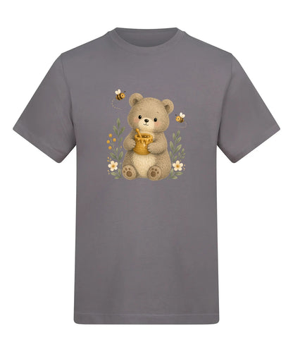 Bear and the Honey Bees Adult Unisex T-shirt - Once Upon a Woodland Dusty Lilac colour variant image