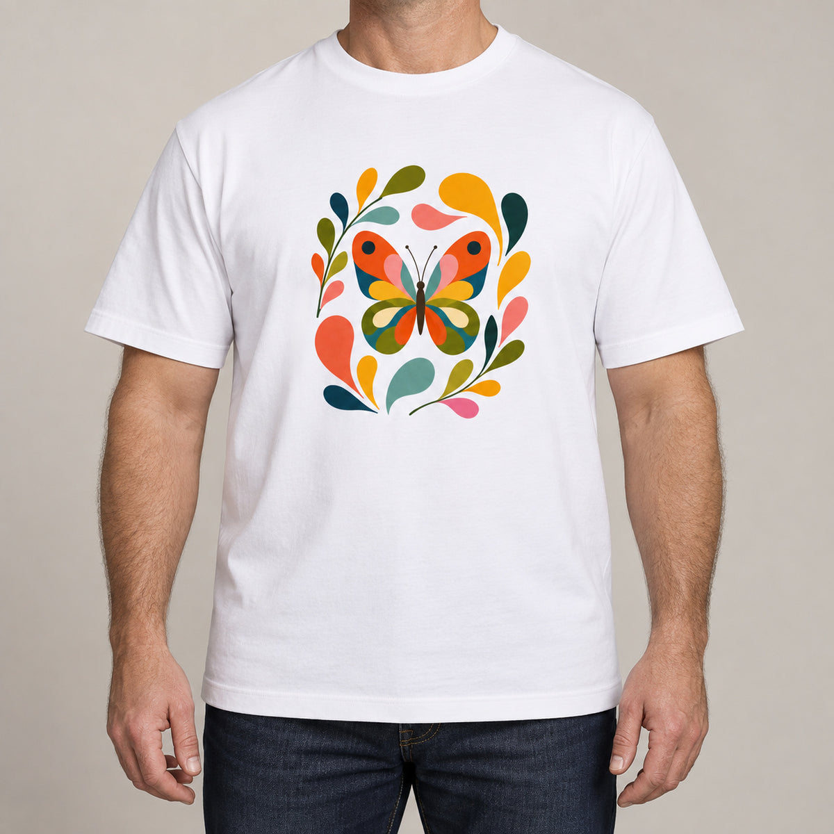 Wings in Bloom Adult Unisex T-shirt - Freeform Fauna Range lead image