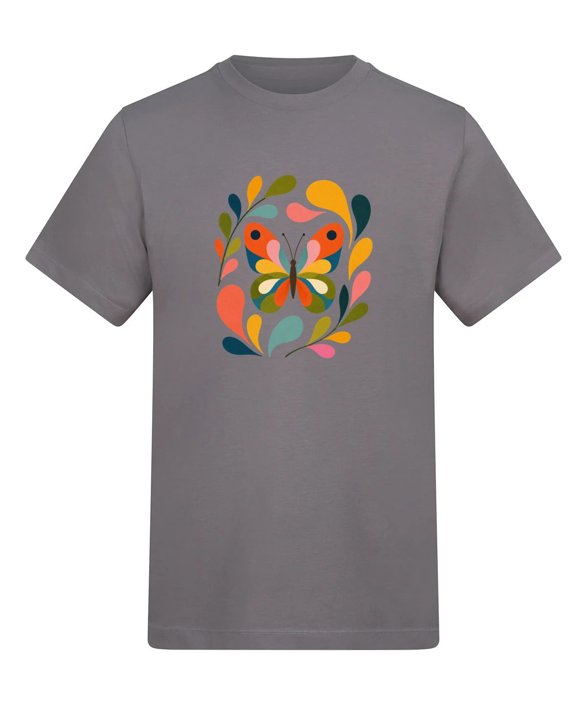 Wings in Bloom Adult Unisex T-shirt - Freeform Fauna Range Dusty Lilac colour variant image