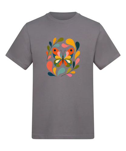 Wings in Bloom Adult Unisex T-shirt - Freeform Fauna Range Dusty Lilac colour variant image