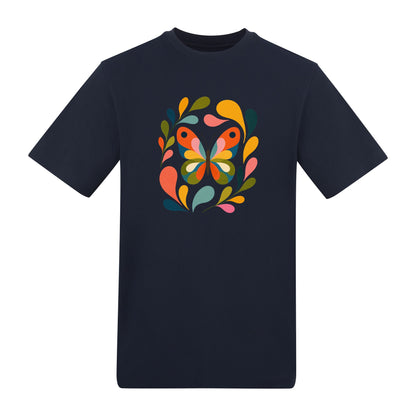 Wings in Bloom Adult Unisex T-shirt - Freeform Fauna Range French Navy colour variant image