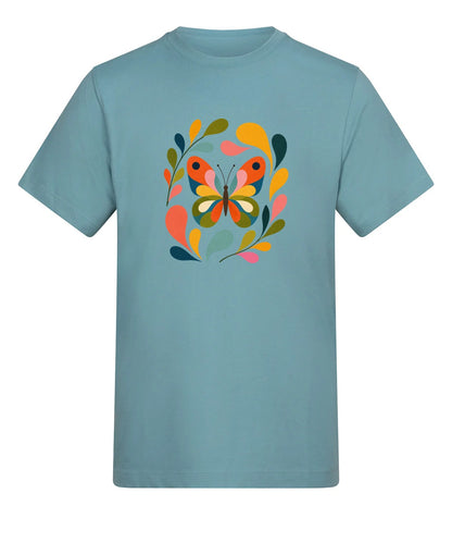 Wings in Bloom Adult Unisex T-shirt - Freeform Fauna Range Seafoam colour variant image