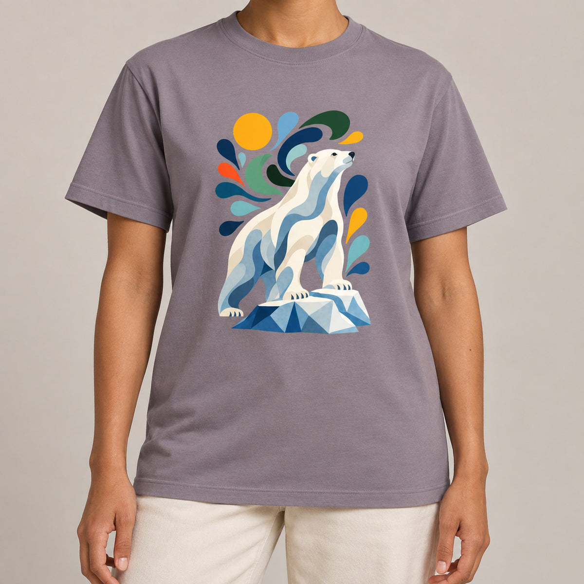 Arctic Resolve Adult Unisex T-shirt - Freeform Fauna Range lead image