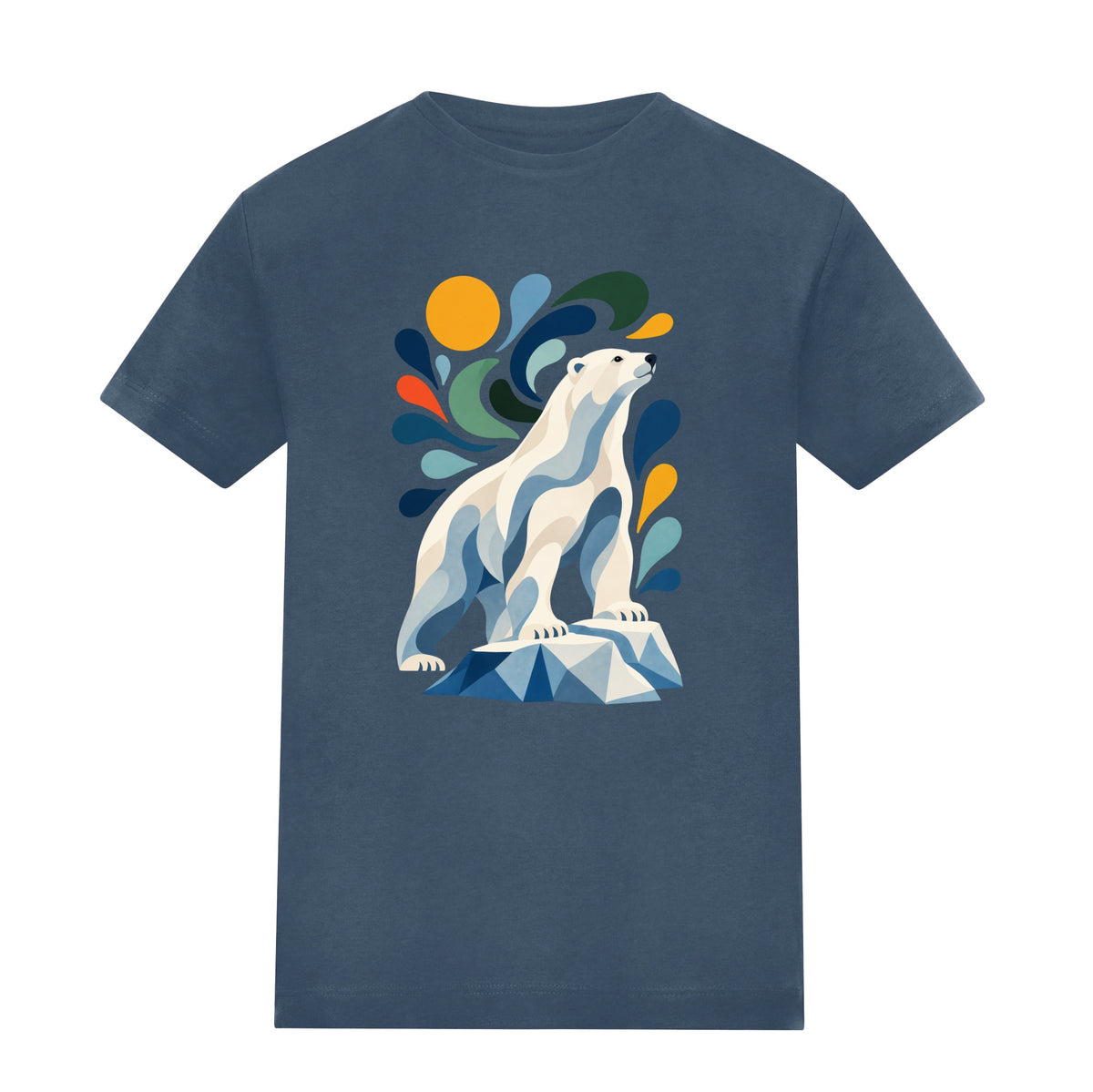 Arctic Resolve Adult Unisex T-shirt - Freeform Fauna Range Airforce Blue colour variant image