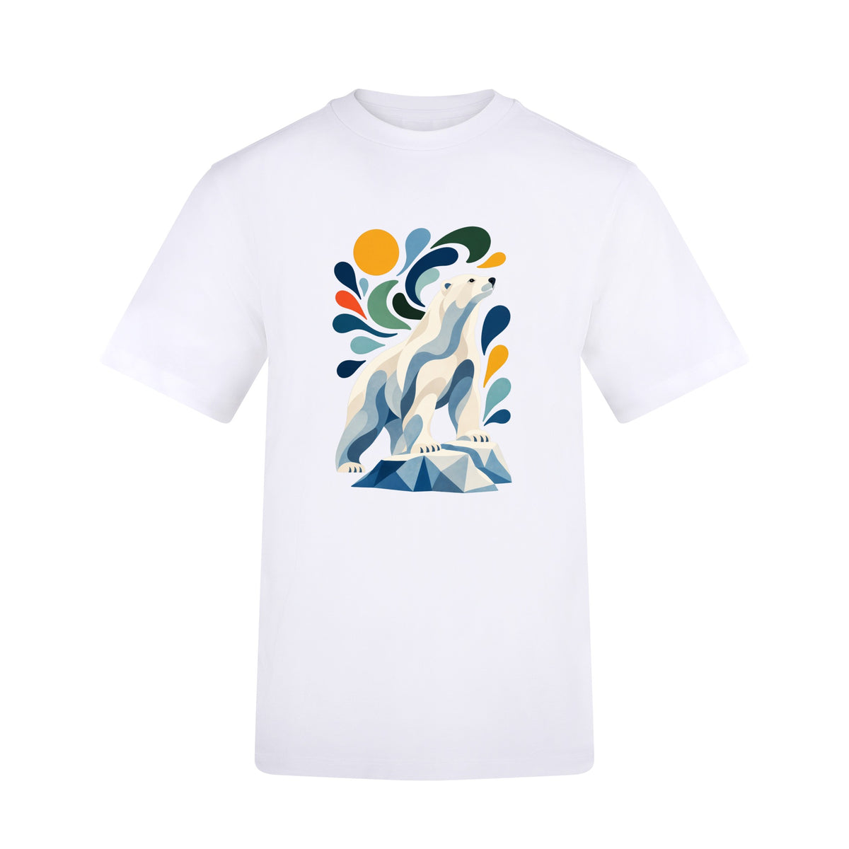 Arctic Resolve Adult Unisex T-shirt - Freeform Fauna Range Arctic White colour variant image