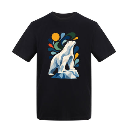 Arctic Resolve Adult Unisex T-shirt - Freeform Fauna Range Deep Black colour variant image