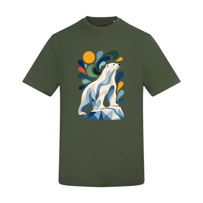 Arctic Resolve Adult Unisex T-shirt - Freeform Fauna Range Earthy Green colour variant image
