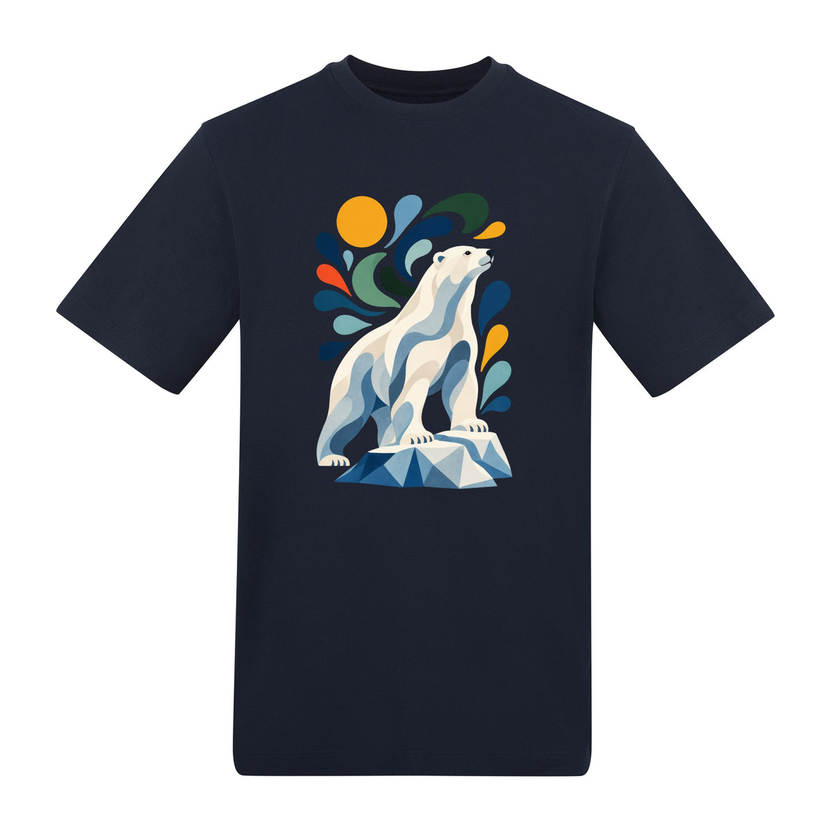 Arctic Resolve Adult Unisex T-shirt - Freeform Fauna Range French Navy colour variant image