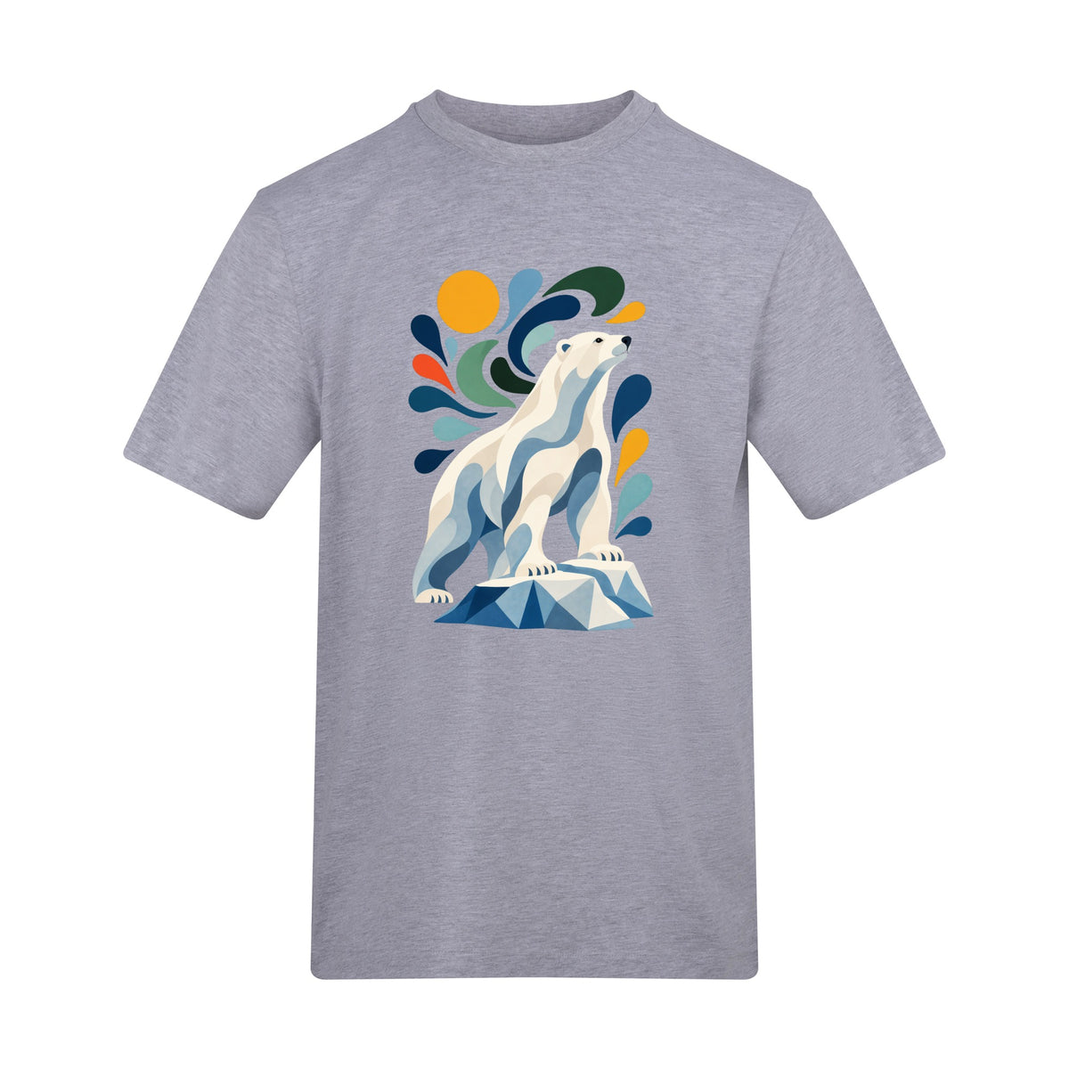 Arctic Resolve Adult Unisex T-shirt - Freeform Fauna Range Heather Grey colour variant image