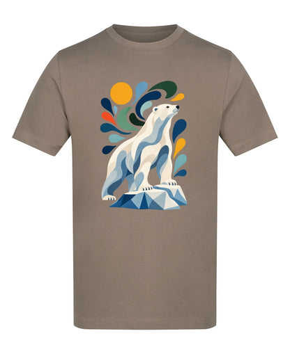 Arctic Resolve Adult Unisex T-shirt - Freeform Fauna Range Mocha Brown colour variant image