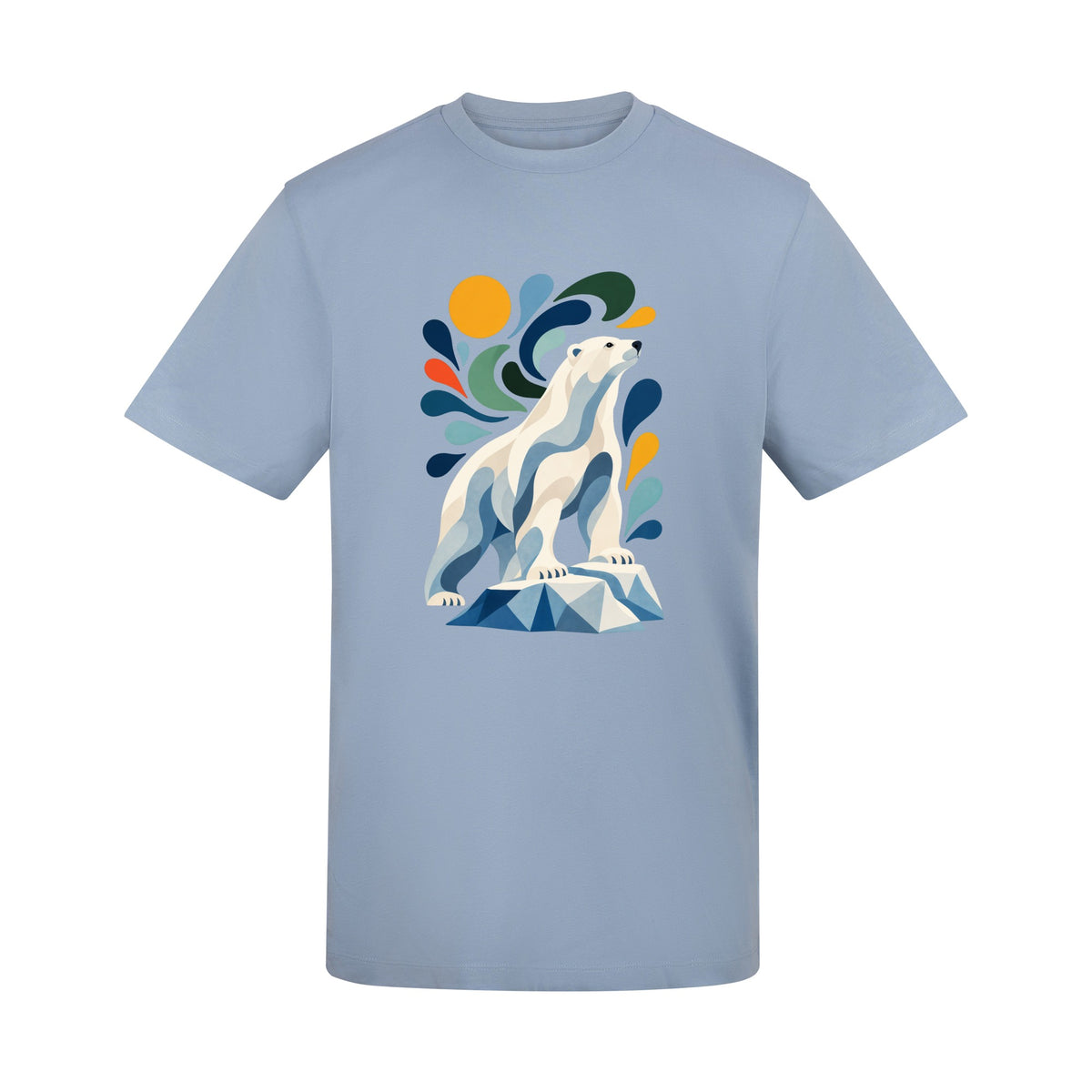 Arctic Resolve Adult Unisex T-shirt - Freeform Fauna Range Sky Blue colour variant image