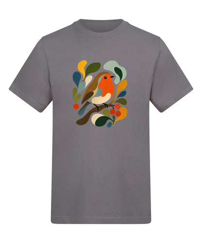 Hedgerow Harmony Adult Unisex T-shirt - Freeform Fauna Range Dusty Lilac colour variant image