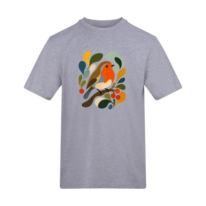 Hedgerow Harmony Adult Unisex T-shirt - Freeform Fauna Range Heather Grey colour variant image