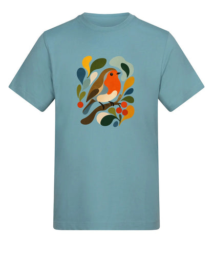 Hedgerow Harmony Adult Unisex T-shirt - Freeform Fauna Range Seafoam colour variant image