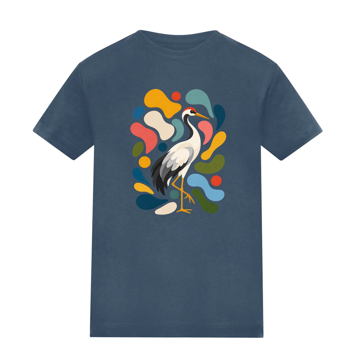 Stillness and Grace Adult Unisex T-shirt - Freeform Fauna Range Airforce Blue colour variant image