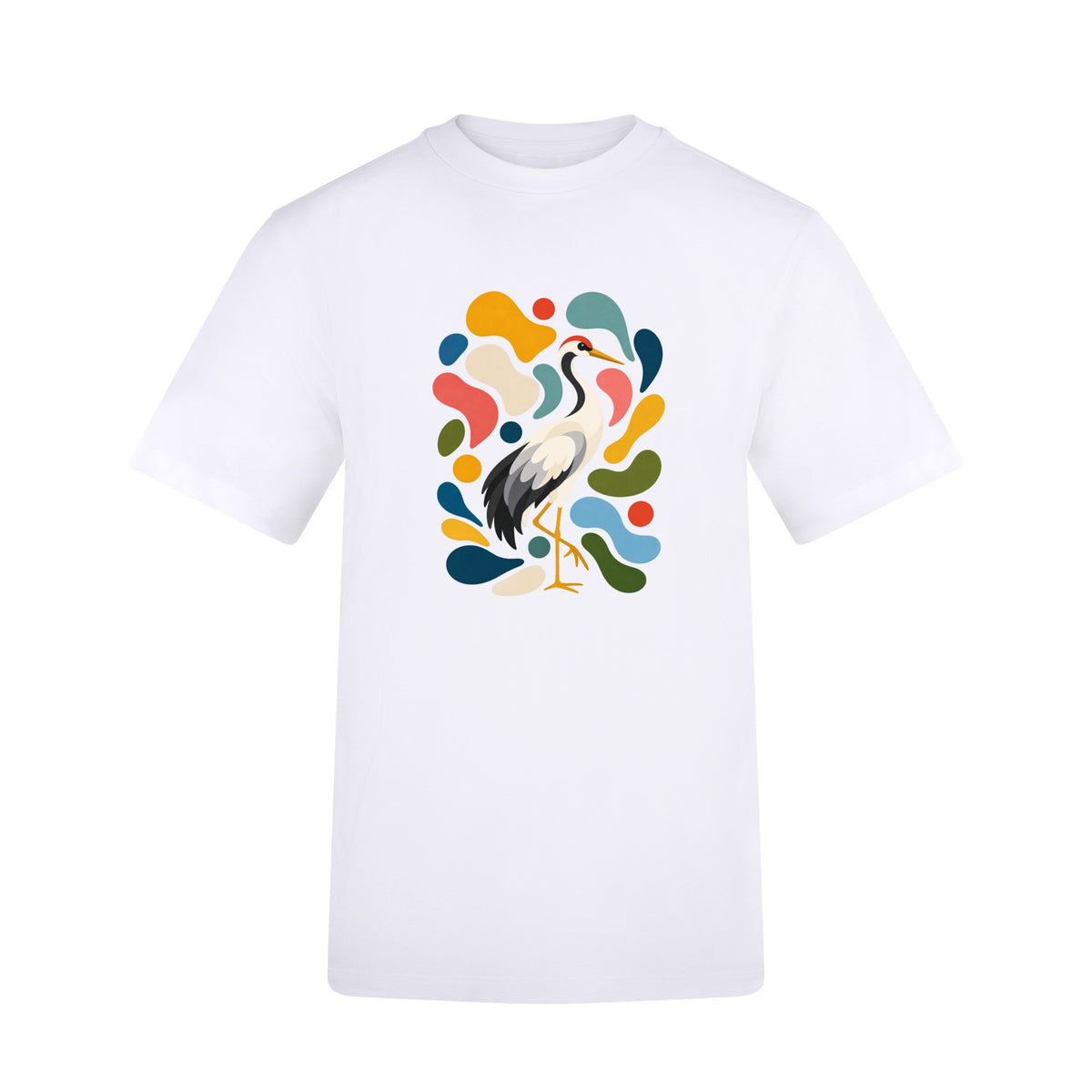 Stillness and Grace Adult Unisex T-shirt - Freeform Fauna Range Arctic White colour variant image