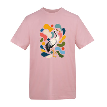 Stillness and Grace Adult Unisex T-shirt - Freeform Fauna Range Baby Pink colour variant image