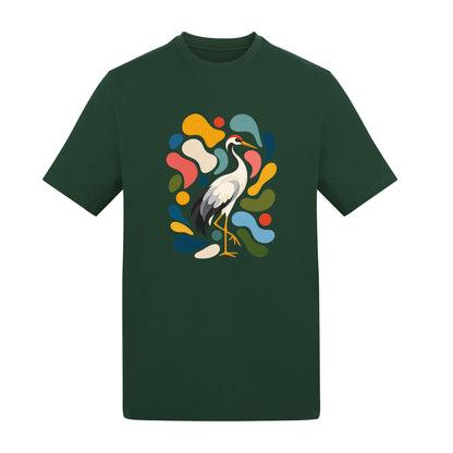 Stillness and Grace Adult Unisex T-shirt - Freeform Fauna Range Bottle Green colour variant image