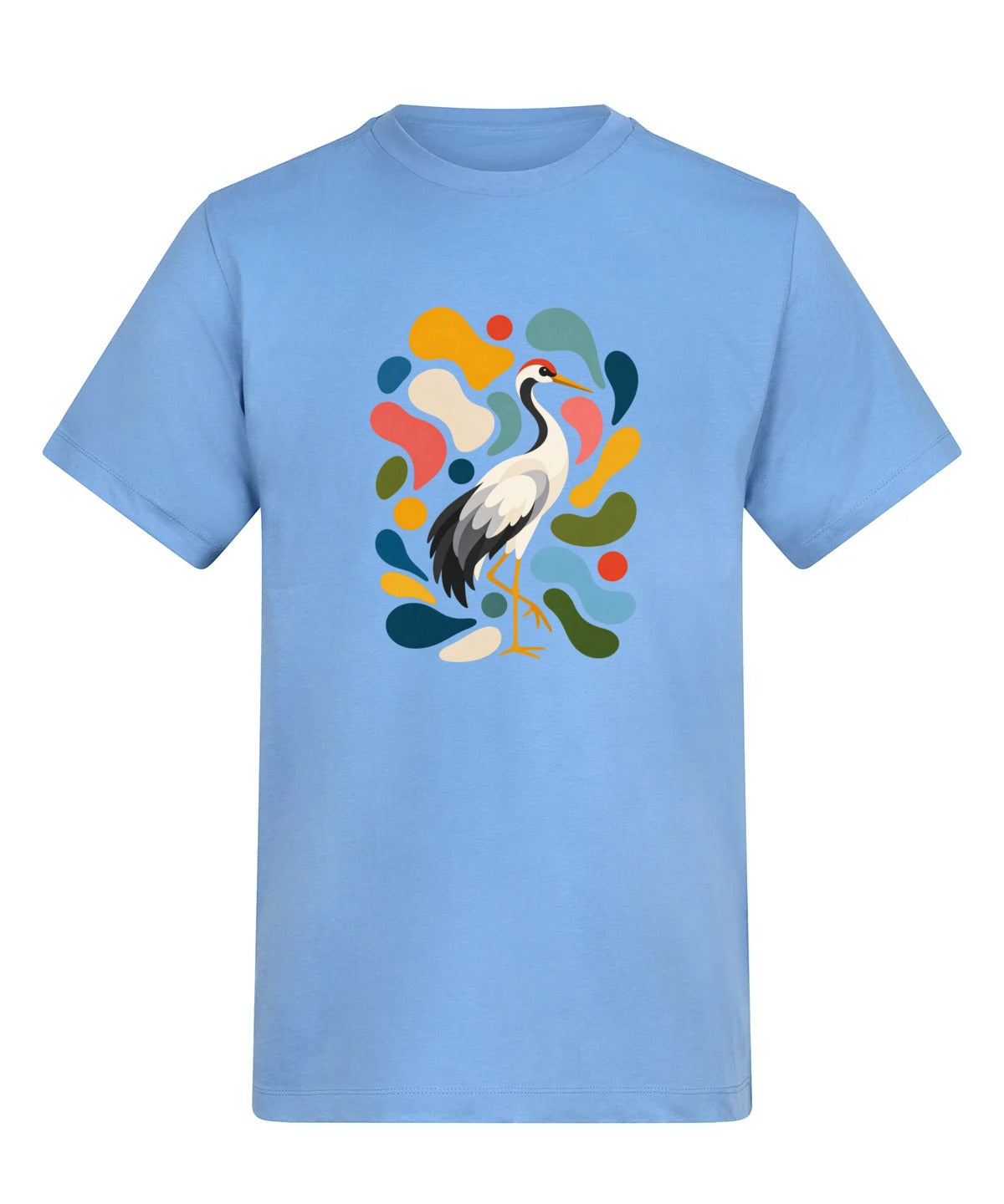 Stillness and Grace Adult Unisex T-shirt - Freeform Fauna Range Cornflower Blue colour variant image