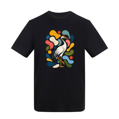 Stillness and Grace Adult Unisex T-shirt - Freeform Fauna Range Deep Black colour variant image