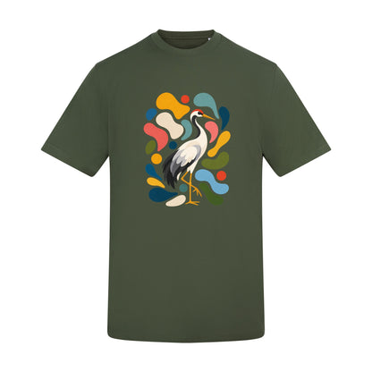 Stillness and Grace Adult Unisex T-shirt - Freeform Fauna Range Earthy Green colour variant image