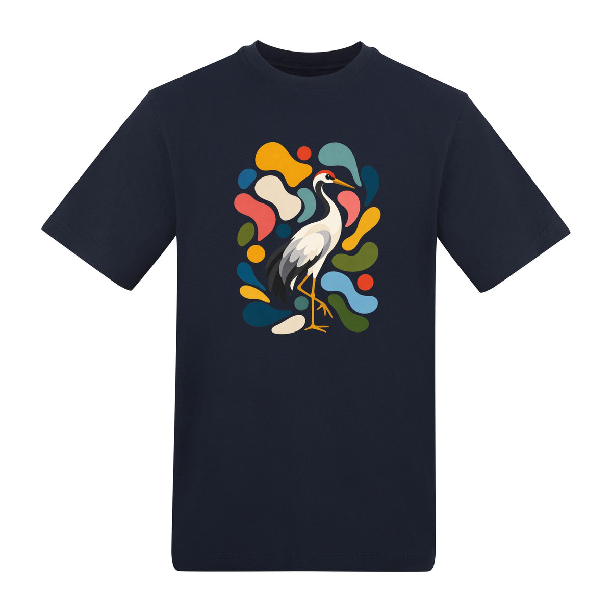 Stillness and Grace Adult Unisex T-shirt - Freeform Fauna Range French Navy colour variant image