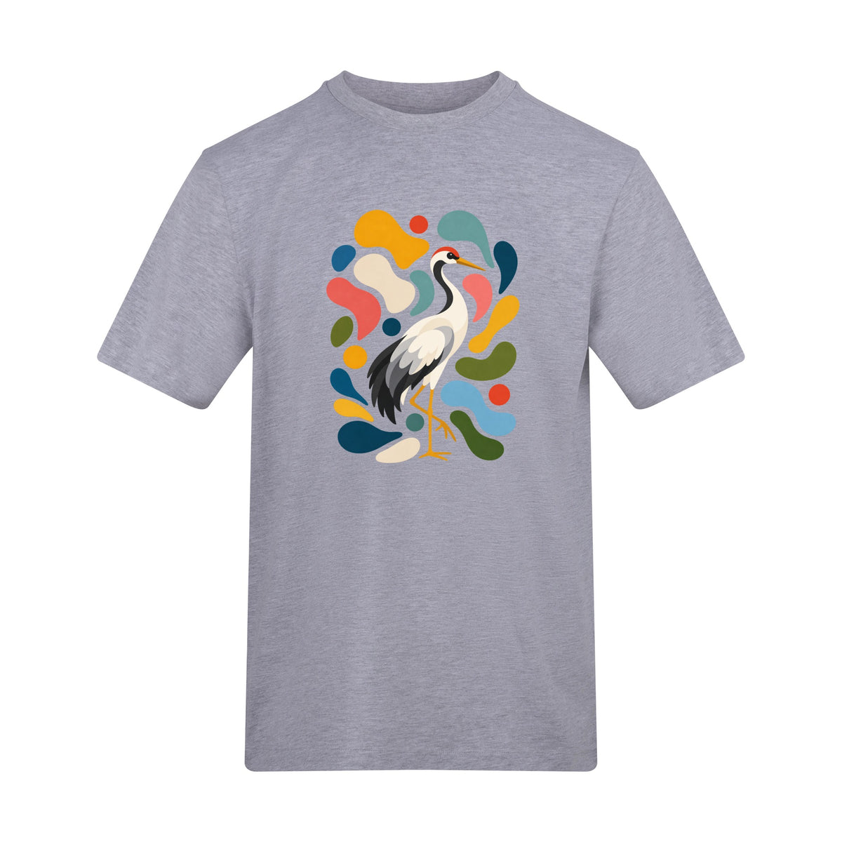 Stillness and Grace Adult Unisex T-shirt - Freeform Fauna Range Heather Grey colour variant image
