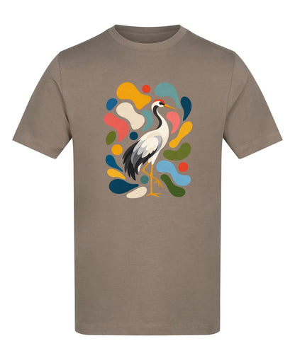 Stillness and Grace Adult Unisex T-shirt - Freeform Fauna Range Mocha Brown colour variant image