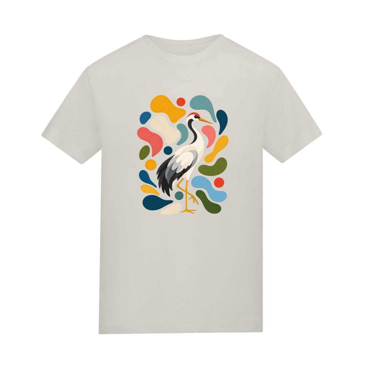 Stillness and Grace Adult Unisex T-shirt - Freeform Fauna Range Natural Stone colour variant image