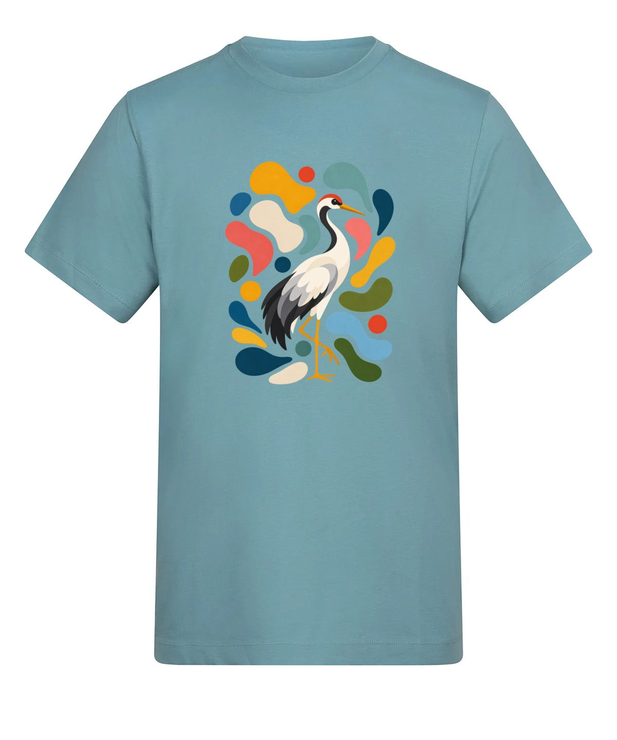 Stillness and Grace Adult Unisex T-shirt - Freeform Fauna Range Seafoam colour variant image