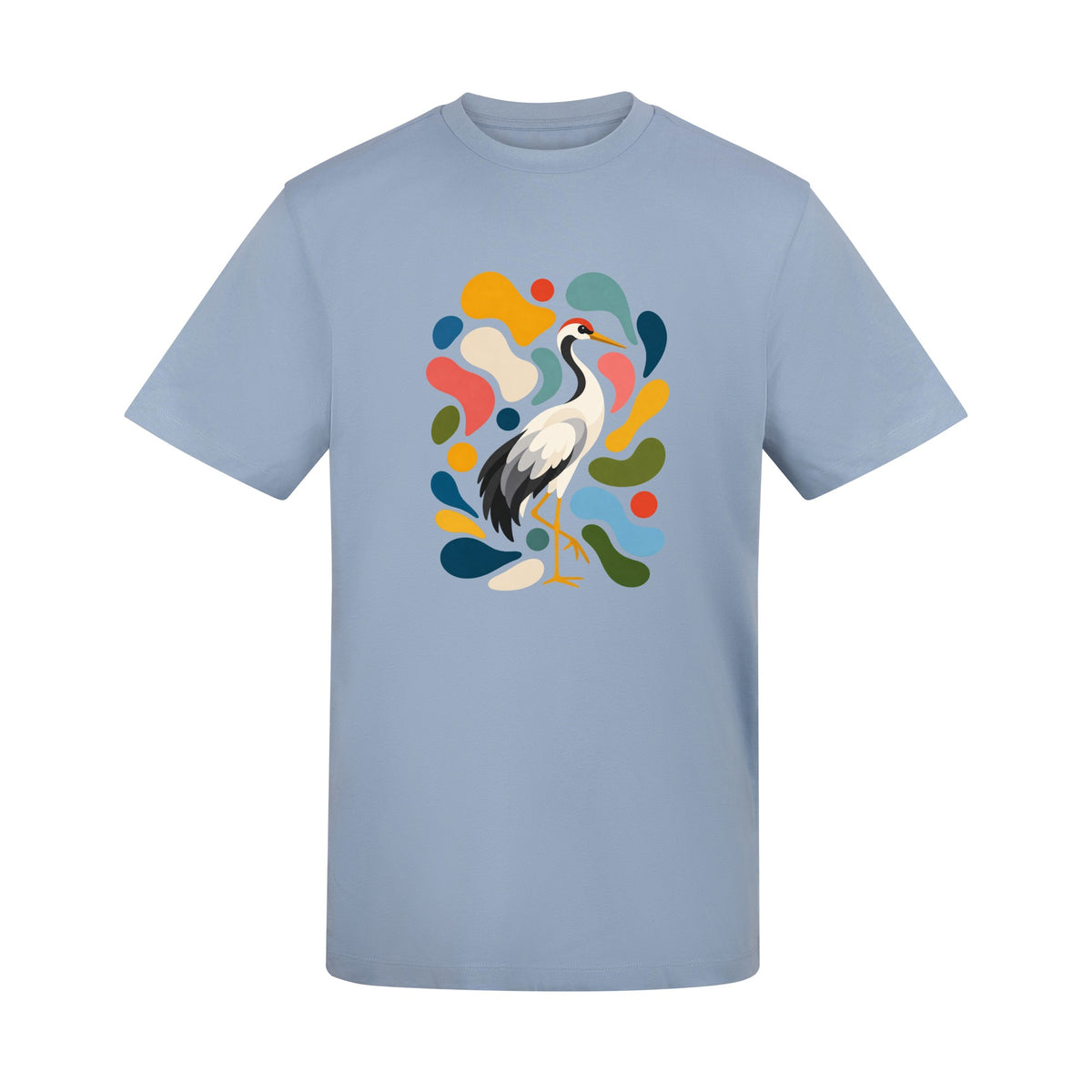 Stillness and Grace Adult Unisex T-shirt - Freeform Fauna Range Sky Blue colour variant image