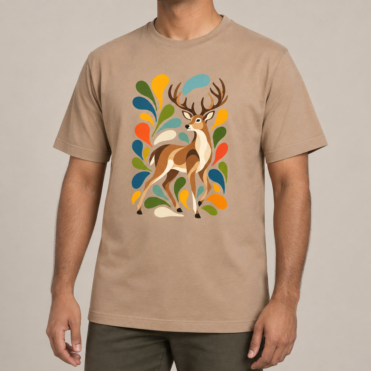 Woodland Majesty Adult Unisex T-shirt - Freeform Fauna Range lead image