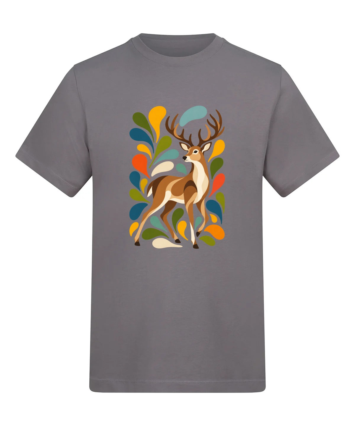 Woodland Majesty Adult Unisex T-shirt - Freeform Fauna Range Dusty Lilac colour variant image