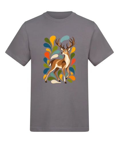 Woodland Majesty Adult Unisex T-shirt - Freeform Fauna Range Dusty Lilac colour variant image