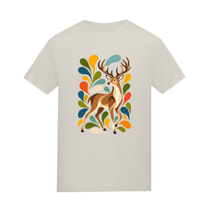 Woodland Majesty Adult Unisex T-shirt - Freeform Fauna Range Natural Stone colour variant image