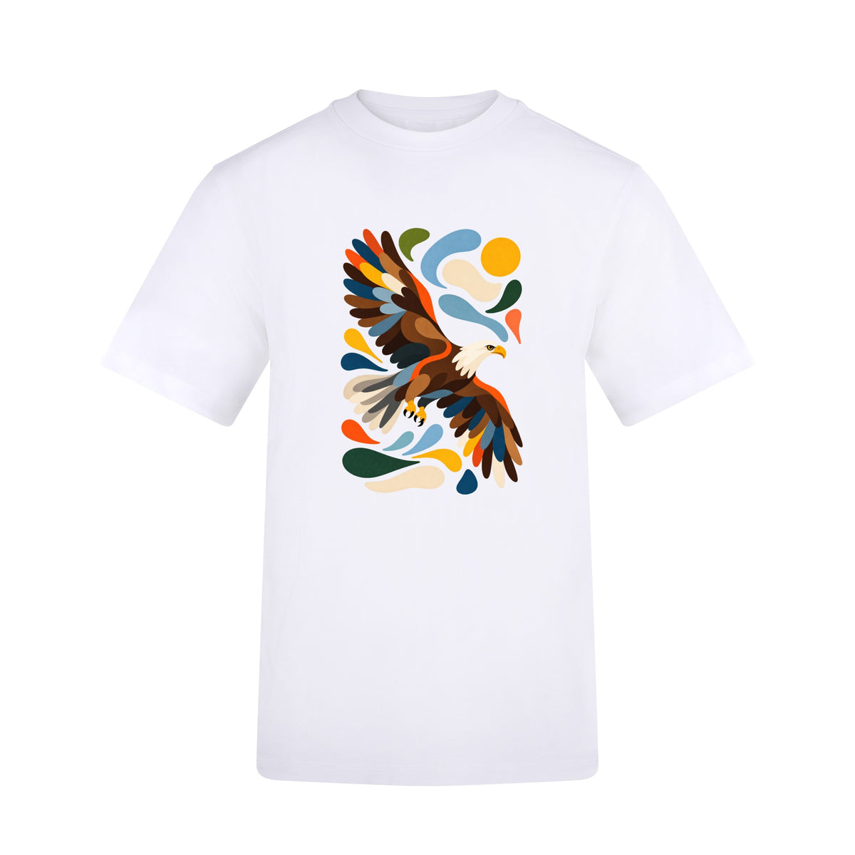 Skybound Spirit Adult Unisex T-shirt - Freeform Fauna Range Arctic White colour variant image