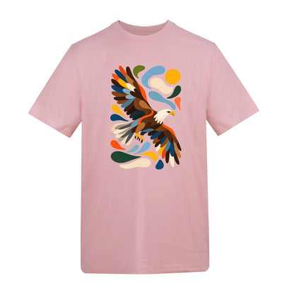 Skybound Spirit Adult Unisex T-shirt - Freeform Fauna Range Baby Pink colour variant image
