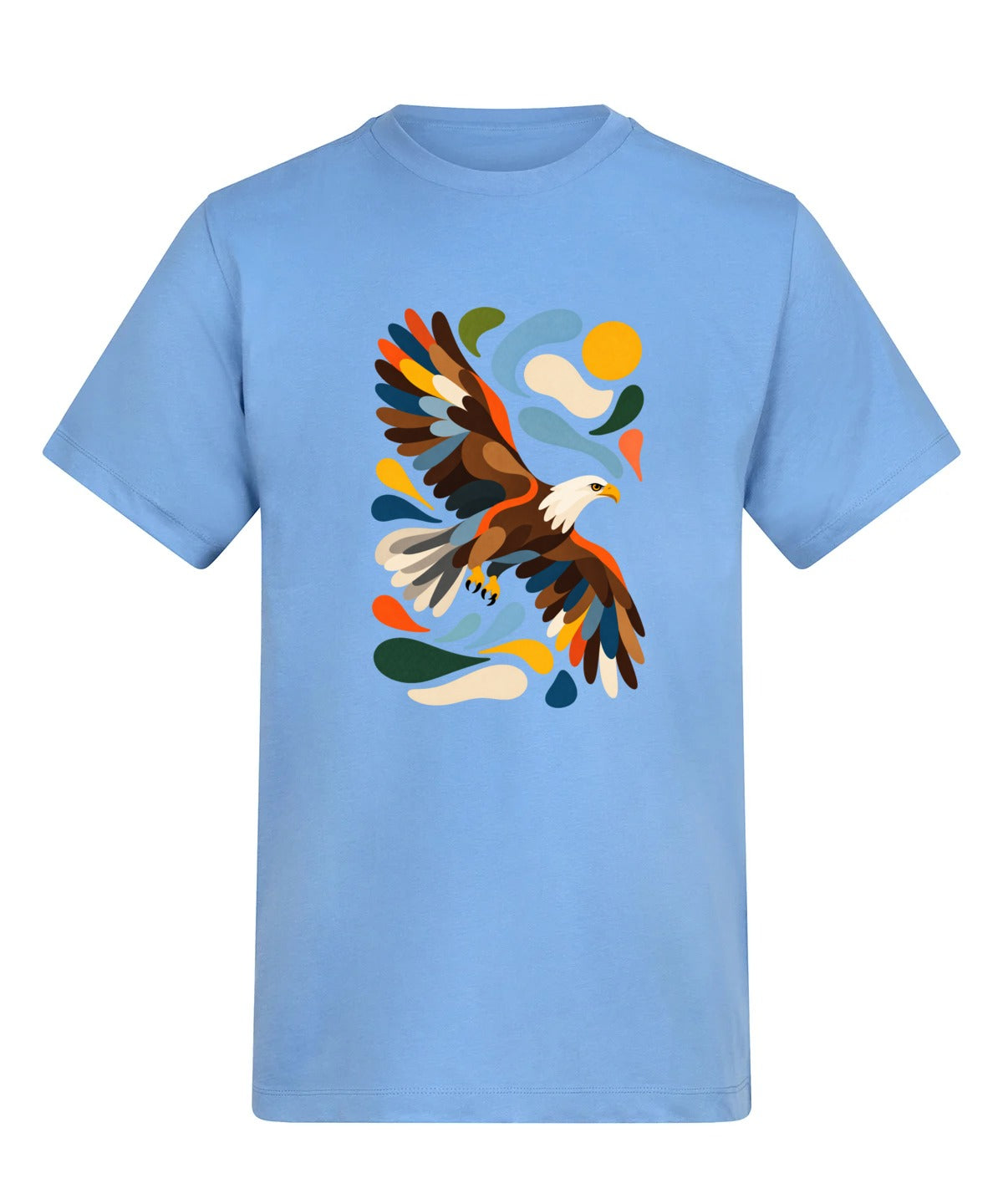 Skybound Spirit Adult Unisex T-shirt - Freeform Fauna Range Cornflower Blue colour variant image