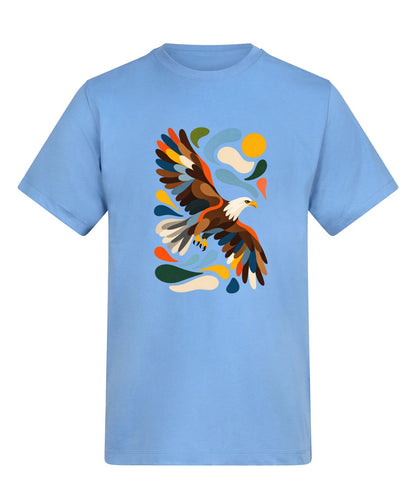 Skybound Spirit Adult Unisex T-shirt - Freeform Fauna Range Cornflower Blue colour variant image