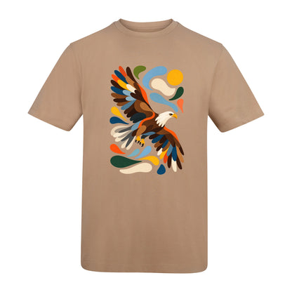 Skybound Spirit Adult Unisex T-shirt - Freeform Fauna Range Desert Sand colour variant image