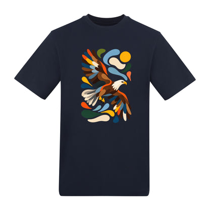Skybound Spirit Adult Unisex T-shirt - Freeform Fauna Range French Navy colour variant image
