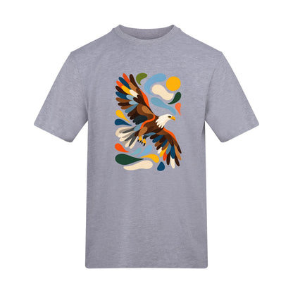 Skybound Spirit Adult Unisex T-shirt - Freeform Fauna Range Heather Grey colour variant image