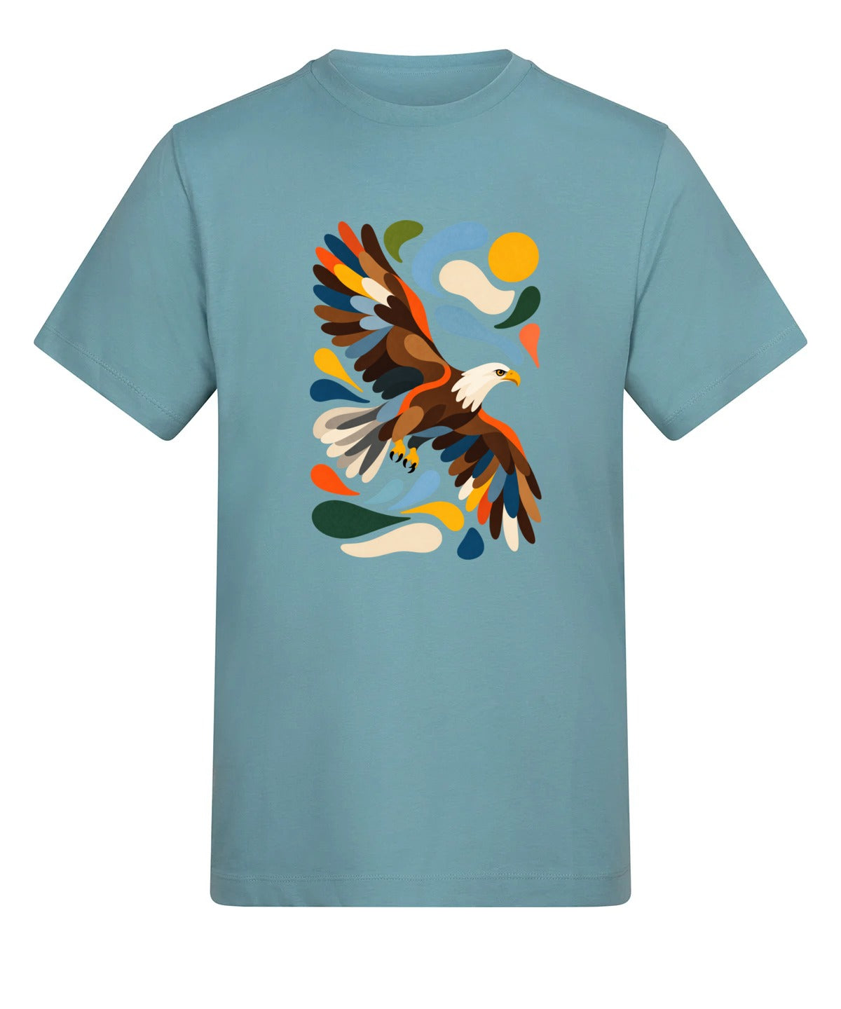 Skybound Spirit Adult Unisex T-shirt - Freeform Fauna Range Seafoam colour variant image
