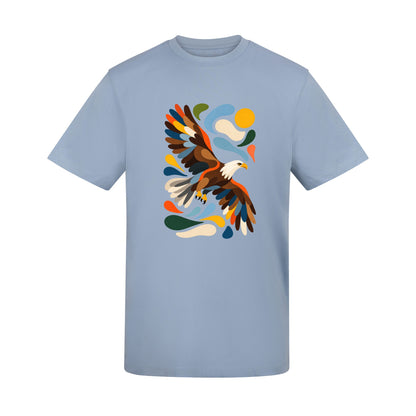 Skybound Spirit Adult Unisex T-shirt - Freeform Fauna Range Sky Blue colour variant image