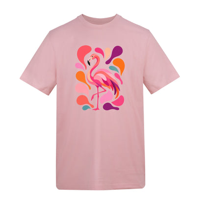 Blush in Motion Adult Unisex T-shirt - Freeform Fauna Range Baby Pink colour variant image