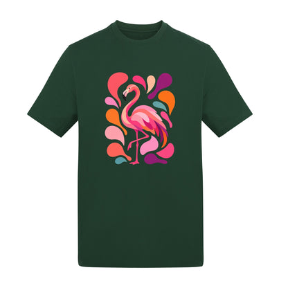 Blush in Motion Adult Unisex T-shirt - Freeform Fauna Range Bottle Green colour variant image